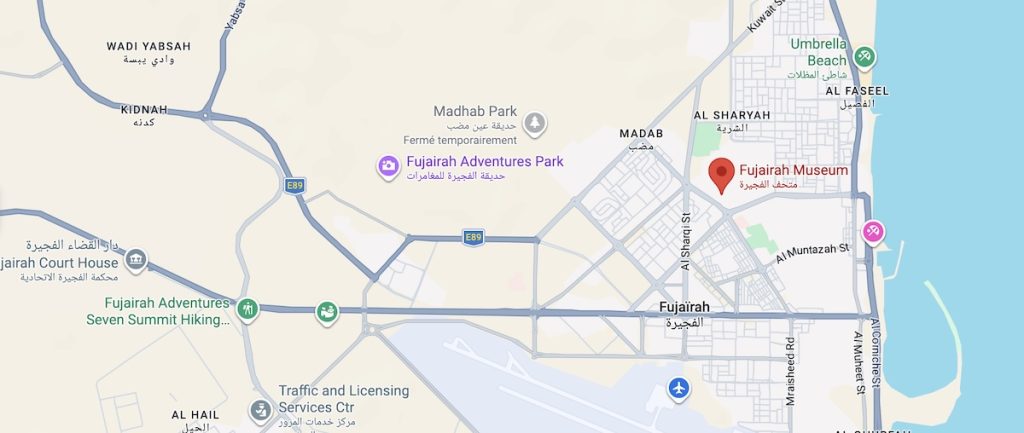 Fujairah Museum - Location